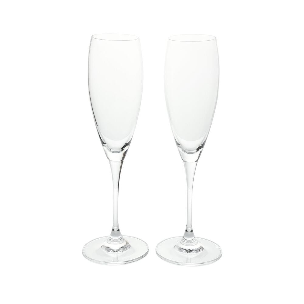 Waterford & Robert Mondavi Pair of Crystal Fluted Champagne Glasses 9 1/4” 6oz